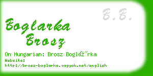 boglarka brosz business card